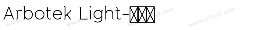 Arbotek Light字体转换